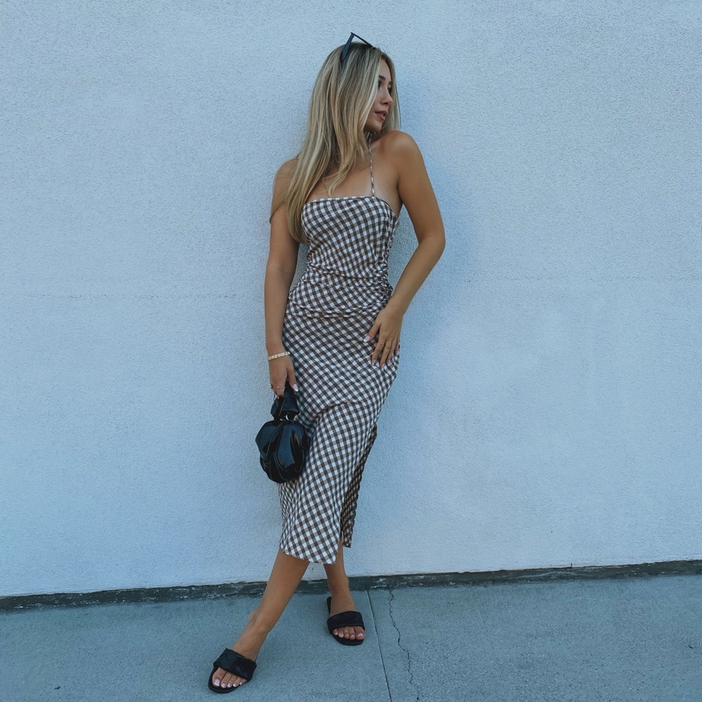 Plaid Midi Dress